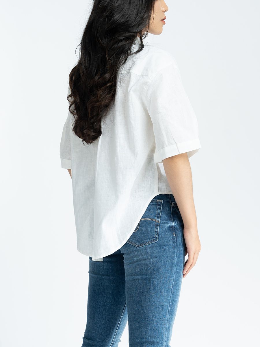 Áo sơ mi nữ thời trang tay ngắn MESSI WSB0190 (Tailor)