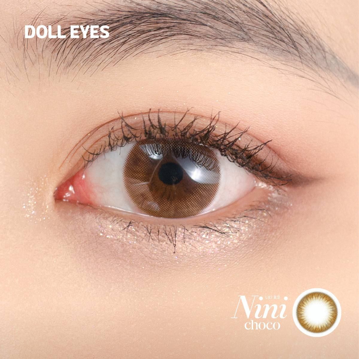 Kính áp tròng DOLL EYES Nini Choco 14.3mm - Fall In Love Collection