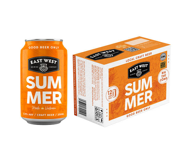 Bia lon 330ml - East West Summer - Date T8/25