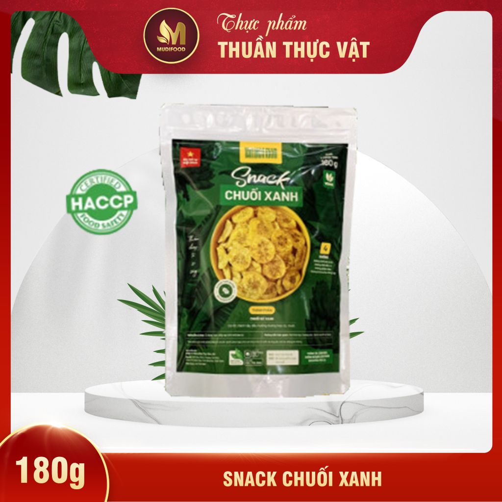 Snack Chuối Xanh 180g, Thực Phẩm Bổ Sung Dinh Dưỡng Cho Mẹ Bầu, Sau Sinh, Người Ăn Chay, Ăn Kiêng, Giảm Cân, Eat Clean, Hàm Lượng Giàu Protein Và Chất Xơ (Bánh Và Snack Healthy)