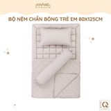  Bộ Nệm Trẻ Em Chần Bông Khang Home BabySafety An Toàn Giấc Ngủ Cho Bé Sơ Sinh BBS23 Size 80x125cm 