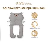 Gối Chặn Chữ U Kết Hợp Định Hình Đầu Cho Trẻ Sơ Sinh Khang Home - 100% Cotton, Êm Ái Cho Bé Ngủ An Toàn