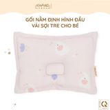 Gối Nằm Định Hình Đầu Cho Bé Sơ Sinh Vải Sợi Tre Khang Home - Thoáng Mát Và Thấm Hút Nhanh