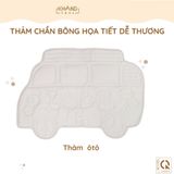 THẢM CHẦN BÔNG HỌA TIẾT DỄ THƯƠNG VẢI COTTON