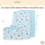  Túi Nệm Mỏng Cho Bé Đi Học Khang Home - Chần Bông Thiên Nhiên, Mỏng Nhẹ, Tiện Lợi, Bé Say Giấc An Toàn Ở Mọi Nơi 