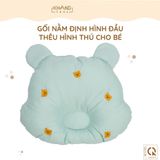 Gối Nằm Định Hình Đầu Thêu Hình Thú Cho Bé Khang Home