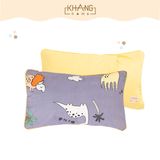  Gối Trẻ Em Tiện Lợi Khang Home Ruột Lông Vũ  ( Microfiber)Êm Mềm, Kháng Khuẩn 30x50cm 