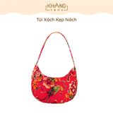 Túi Xách Kẹp Nách , Đeo Vai Họa Tiết Con Công Vải Linen KhangHome - Hottrend Mùa Tết