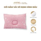 Gối Nằm Vải Xô Khang Home Định Hình Đầu Cho Bé Sơ Sinh 25x35cm