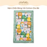  Nệm Trẻ Em Chần Bông Khang Home BabySafety An Toàn Giấc Ngủ Cho Bé Sơ Sinh Size 65x105cm, 80x125 