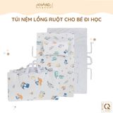  Túi Nệm Lồng Ruột Bông Cho Bé Đi Học Khang Home - Chần Bông Thiên Nhiên, Tiện Lợi, Bé Say Giấc An Toàn Ở Mọi Nơi 