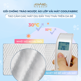 Áo Gối Nằm Vải Mát Cool Fabric Khang Home-Công Nghệ Vải Mát Tản Nhiệt Nhanh, Mát Dịu Tức Thì, An Toàn Cho Bé