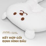 Gối Chặn Chữ U Kết Hợp Định Hình Đầu Cho Trẻ Sơ Sinh Khang Home - 100% Cotton, Êm Ái Cho Bé Ngủ An Toàn