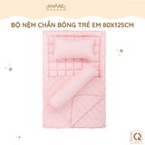 Bộ Nệm Trẻ Em Chần Bông Khang Home BabySafety An Toàn Giấc Ngủ Cho Bé Sơ Sinh BBS23 Size 80x125cm