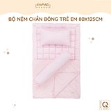 Bộ Nệm Trẻ Em Chần Bông Khang Home BabySafety An Toàn Giấc Ngủ Cho Bé Sơ Sinh BBS23 Size 80x125cm