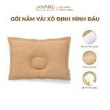 Gối Nằm Vải Xô Khang Home Định Hình Đầu Cho Bé Sơ Sinh 25x35cm