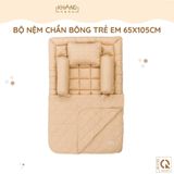 Bộ Nệm Trẻ Em Chần Bông Khang Home BabySafety An Toàn Giấc Ngủ Cho Bé Sơ Sinh BBS06 Size 65x105cm