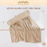 Gối Ôm Vải Tuyết Thêu Cao Cấp KhangHome Mềm Mại Cho Giấc Ngủ Của Bé Kích Thước 15x70cm