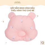 Gối Nằm Định Hình Đầu Thêu Hình Thú Cho Bé Khang Home