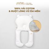 Gối Chặn Chữ U Kết Hợp Định Hình Đầu Cho Trẻ Sơ Sinh Khang Home - 100% Cotton, Êm Ái Cho Bé Ngủ An Toàn