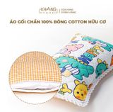  Gối Nằm Trẻ Em Vải Cotton Ruột Lông Vũ (Microfiber)  Khang Home - An Toàn, Êm Ái, Mềm Mại Cho Bé 