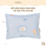 Gối Nằm Định Hình Đầu Cho Bé Sơ Sinh Vải Sợi Tre Khang Home - Thoáng Mát Và Thấm Hút Nhanh