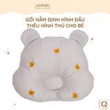 Gối Nằm Định Hình Đầu Thêu Hình Thú Cho Bé Khang Home