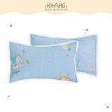 Gối Nằm Trẻ Em Vải Cotton Ruột Lông Vũ (Microfiber) Khang Home - An Toàn, Êm Ái, Mềm Mại Cho Bé
