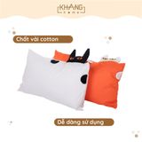 Gối Trẻ Em Hoạt Hình Ruột Lông Vũ ( Microfiber) Khang Home - An Toàn, Êm Ái Và Thoáng Mát Cho Bé 30x50cm