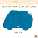THẢM CHẦN BÔNG HỌA TIẾT DỄ THƯƠNG VẢI COTTON
