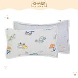  Gối Nằm Trẻ Em Vải Cotton Ruột Lông Vũ (Microfiber)  Khang Home - An Toàn, Êm Ái, Mềm Mại Cho Bé 