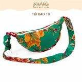 TÚI BAO TỬ ĐEO CHÉO HỌA TIẾT CON CÔNG VẢI LINEN KHANGHOME - HOTTREND MÙA TẾT