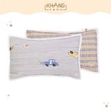Gối Nằm Trẻ Em Vải Cotton Ruột Lông Vũ (Microfiber) Khang Home - An Toàn, Êm Ái, Mềm Mại Cho Bé
