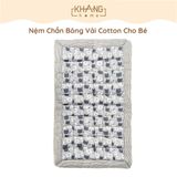  Nệm Trẻ Em Chần Bông Khang Home BabySafety An Toàn Giấc Ngủ Cho Bé Sơ Sinh Size 65x105cm, 80x125 