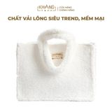 Túi Bỉm Sữa Vải Lông Mommy Bag Khang Home
