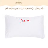  Gối Trẻ Em Tiện Lợi Khang Home Ruột Lông Vũ  ( Microfiber)Êm Mềm, Kháng Khuẩn 30x50cm 