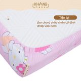 Ga Giường, Drap Bảo Vệ Nệm Vải Cotton Khang Home - thoáng mát, an toàn cho bé