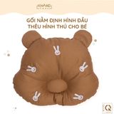 Gối Nằm Định Hình Đầu Thêu Hình Thú Cho Bé Khang Home