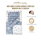 Bộ Nệm Trẻ Em Chần Bông Khang Home BabySafety An Toàn Giấc Ngủ Cho Bé Sơ Sinh BBS23 Size 80x125cm