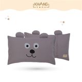 Gối Trẻ Em Hoạt Hình Ruột Lông Vũ ( Microfiber) Khang Home - An Toàn, Êm Ái Và Thoáng Mát Cho Bé 30x50cm