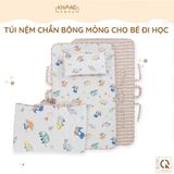  Túi Nệm Mỏng Cho Bé Đi Học Khang Home - Chần Bông Thiên Nhiên, Mỏng Nhẹ, Tiện Lợi, Bé Say Giấc An Toàn Ở Mọi Nơi 