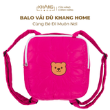 Balo Vải Dù Khang Home - Chống Thấm Nước, Cho Bé Đi Học, Đi Chơi