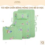  Túi Nệm Mỏng Cho Bé Đi Học Khang Home - Chần Bông Thiên Nhiên, Mỏng Nhẹ, Tiện Lợi, Bé Say Giấc An Toàn Ở Mọi Nơi 