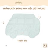 THẢM CHẦN BÔNG HỌA TIẾT DỄ THƯƠNG VẢI COTTON