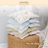 Gối Nằm Định Hình Đầu Cho Bé Sơ Sinh Vải Sợi Tre Khang Home - Thoáng Mát Và Thấm Hút Nhanh
