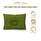 Gối Nằm Vải Xô Khang Home Định Hình Đầu Cho Bé Sơ Sinh 25x35cm