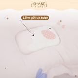 Gối Nằm Định Hình Đầu Cho Bé Sơ Sinh Vải Sợi Tre Khang Home - Thoáng Mát Và Thấm Hút Nhanh