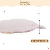 Gối Nằm Định Hình Đầu Cho Bé Sơ Sinh Vải Sợi Tre Khang Home - Thoáng Mát Và Thấm Hút Nhanh