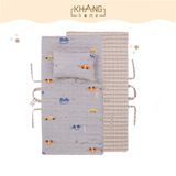 Túi Nệm Lồng Ruột Bông Cho Bé Đi Học Khang Home - Chần Bông Thiên Nhiên, Tiện Lợi, Bé Say Giấc An Toàn Ở Mọi Nơi