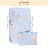 Túi Nệm Cho Bé Đi Học Vải Tencel Khang Home - Chần Bông Thiên Nhiên Mềm Mát, Nhỏ Gọn, Tiện Lợi, Bé Say Giấc An Toàn Ở M